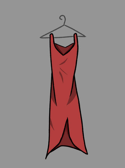 Art of Sora's red dress. made by CraveThyRave.