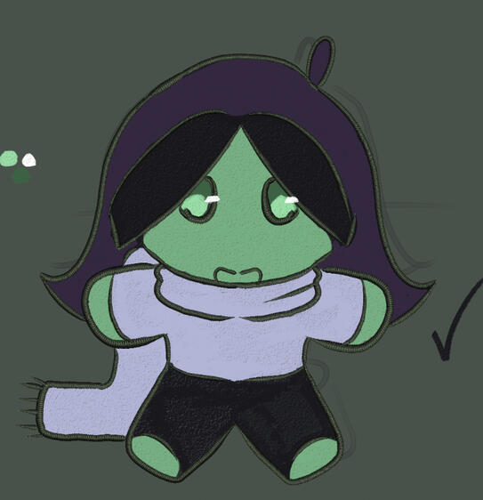 Art by Brytato. Fah as a plushie.