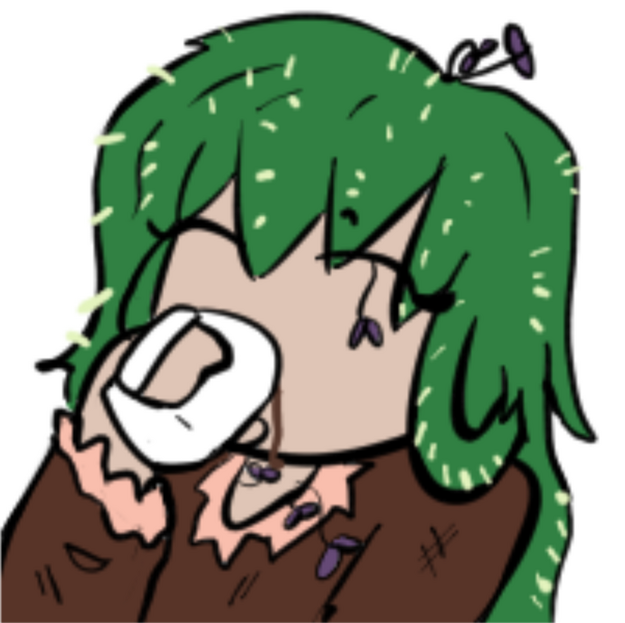 Iris drinking coffee, by Brytato. Iris drinking coffee, by Brytato.