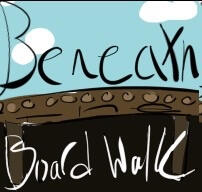 Beneath the boardwalk's logo, sketch by Brytato.