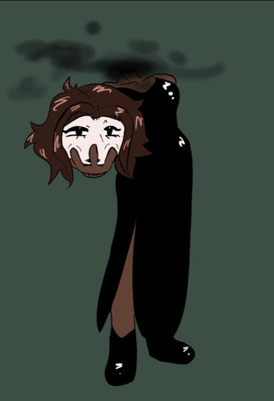 Tennie with her head off, by Brytato.
