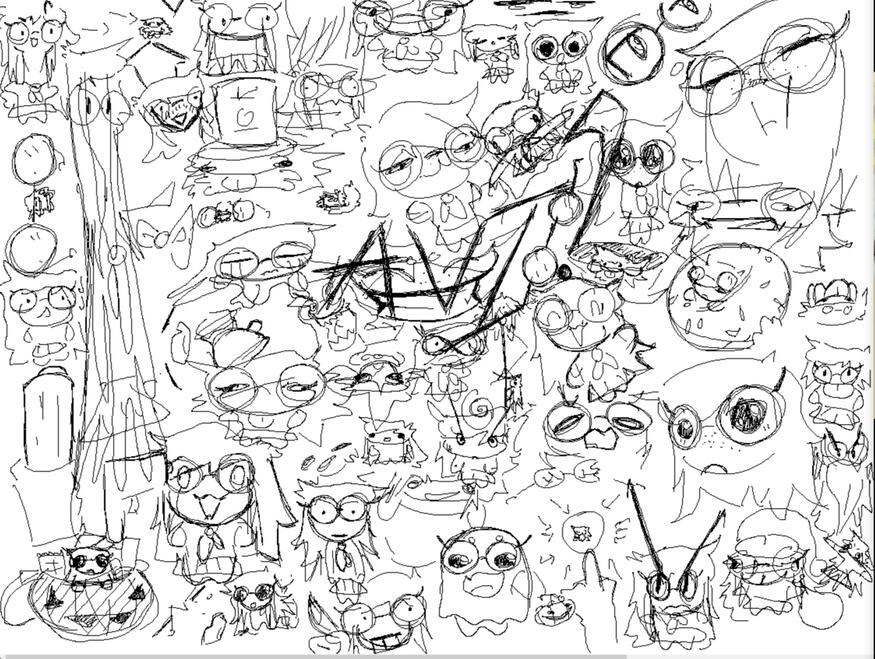 Avi's style doodle page. By Brytato.