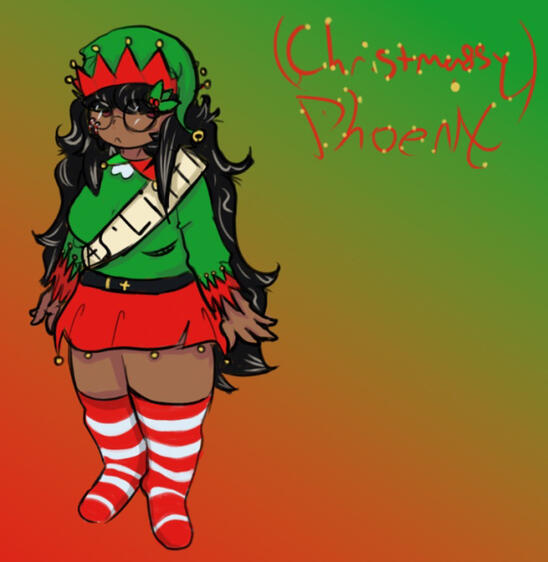 Art of Phoenix drawn for Christmas. By Brytato.